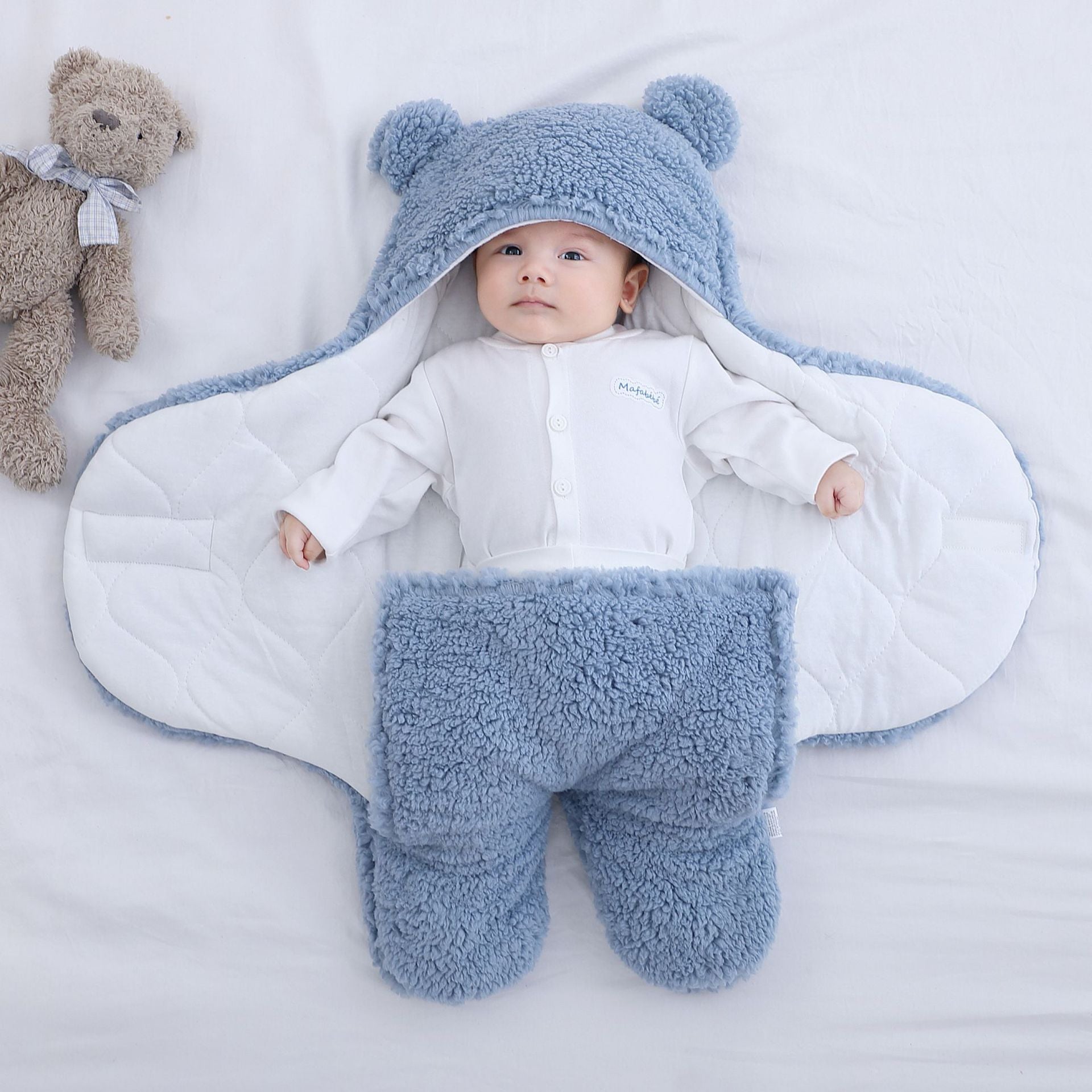 Baby Swaddle Blanket Teddy Bear babycakes