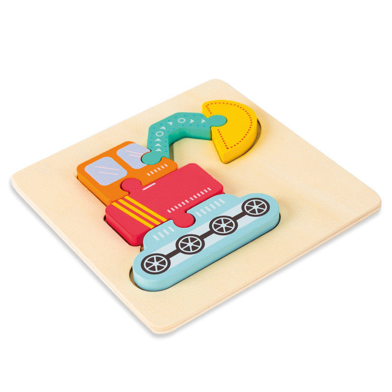 Large 3D Wooden Child's Colorful Puzzle