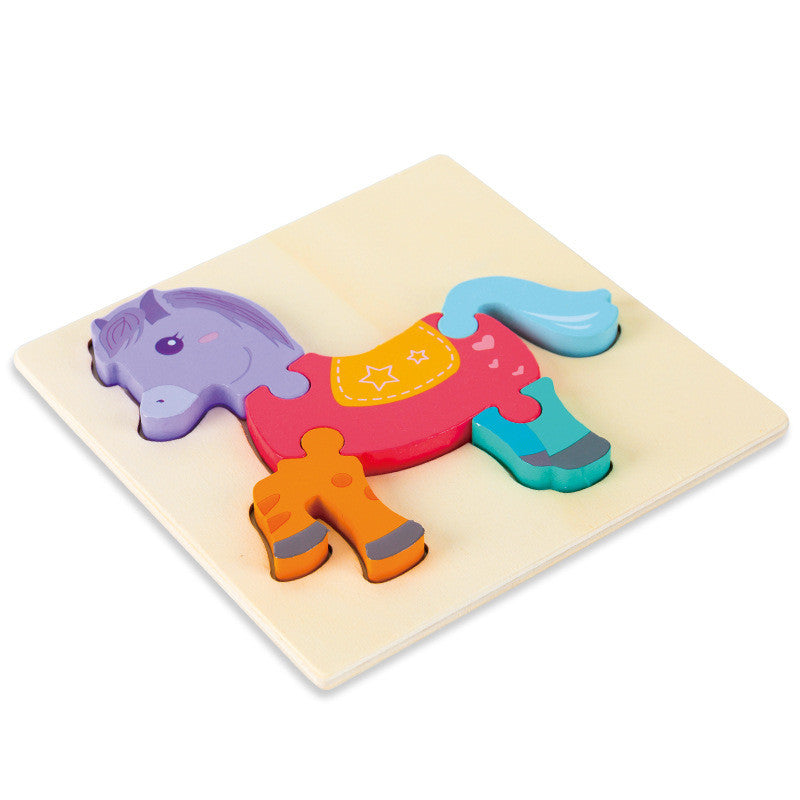 Large 3D Wooden Child's Colorful Puzzle