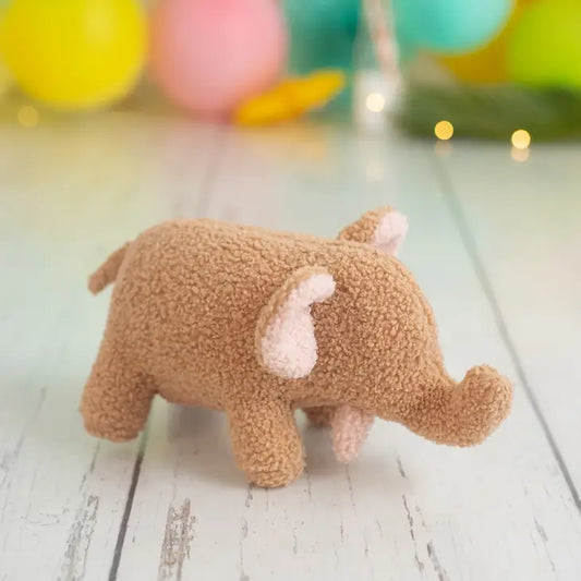 Crochetts - Handmade Baby Brown Elephant Plush