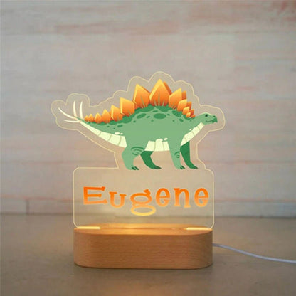 Personalized Baby Dino LED Night Light Lamp
