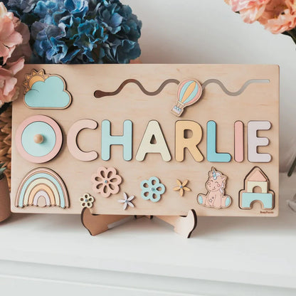 Personalized Name Wooden Animal Puzzle