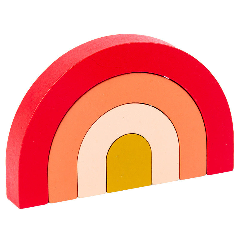 Rainbow Stacking Wooden Blocks