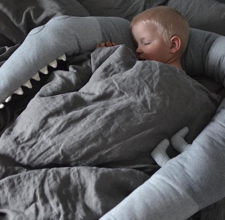 Soft Crocodile Alligator Plush Pillow - Bed Rails Crib Bumper