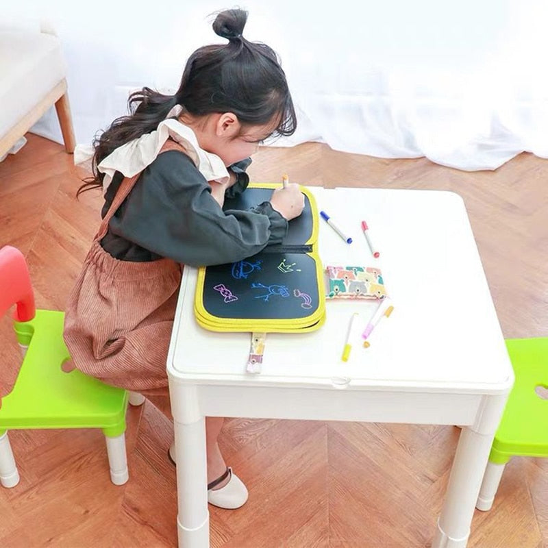 Painting Drawing Black Board with Magic Pen Coloring Book