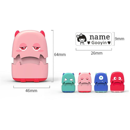 Cute Personalized Name Stamp for Baby Clothing - Monster