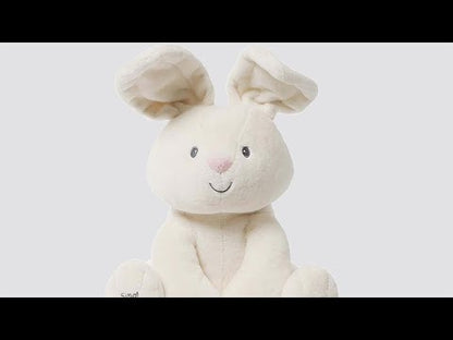 Animated Singing Peek A Boo Plush Toy - White Bunny