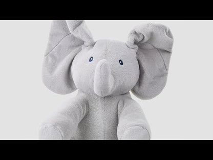 Animated Singing Peek A Boo Plush Toy - Grey Elephant